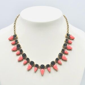 J. Crew Neon and Smoke Crystal Spike‎ Chain Necklace